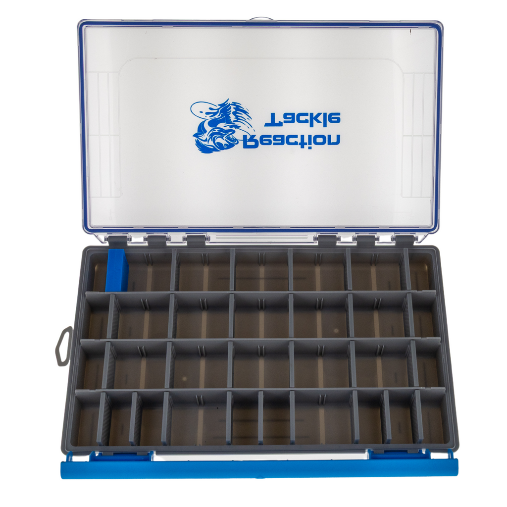 Reaction Tackle Ultra Elite Tackle Tray- Water Resistant with Single Clip Design - New
