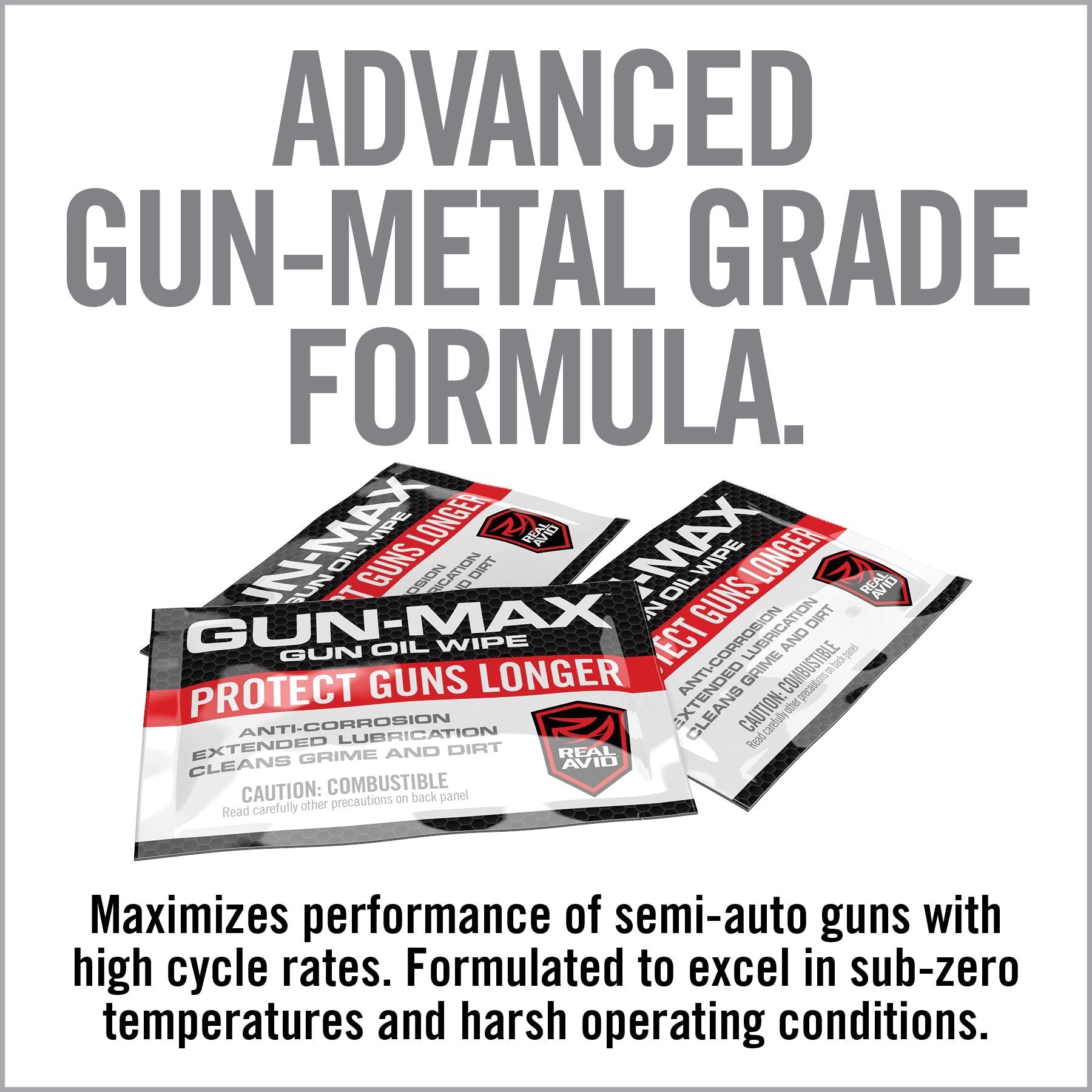 Gun-Max Gun Oil Wipes – 25 Pack
