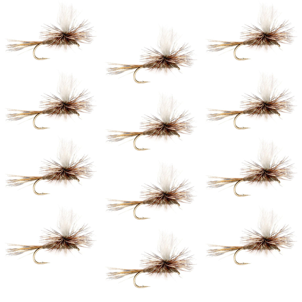 Adams Parachute Classic Dry Fly - 12 Flies Hook Size 14