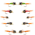 Basics Collection - Bead Head Copper John Assortment - 10 Wet Flies - 5 Patterns - Hook Sizes 14, 16, 18