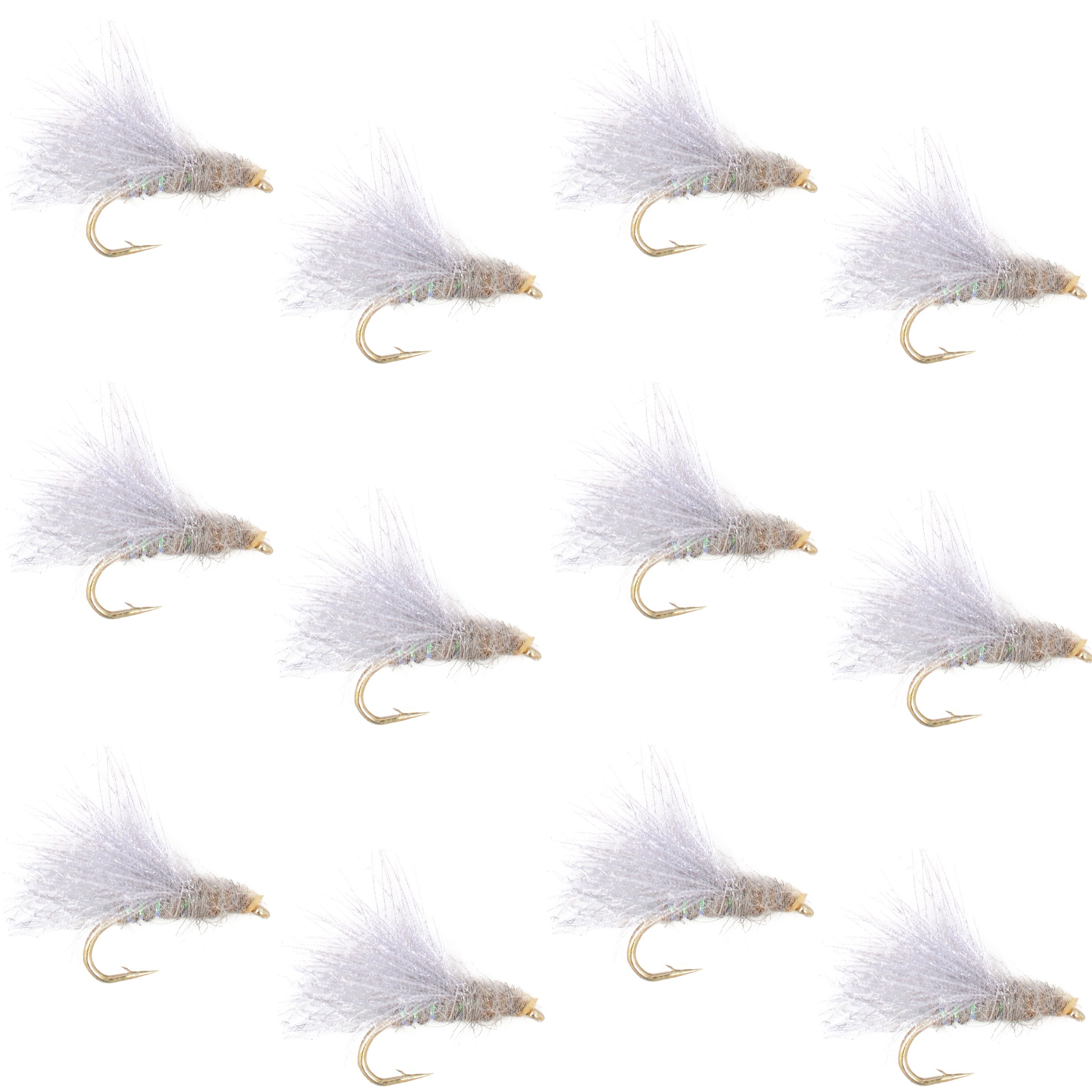 CDC Baetis Emerger BWO Wet Fly Fishing Flies - 1 Dozen Flies Hook Size 14