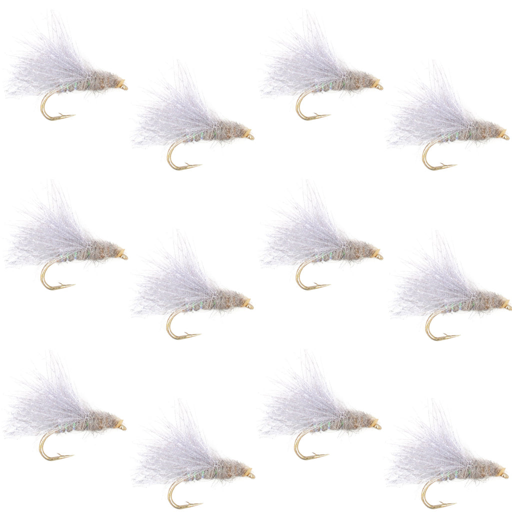 CDC Baetis Emerger BWO Wet Fly Fishing Flies - 1 Dozen Flies Hook Size 16
