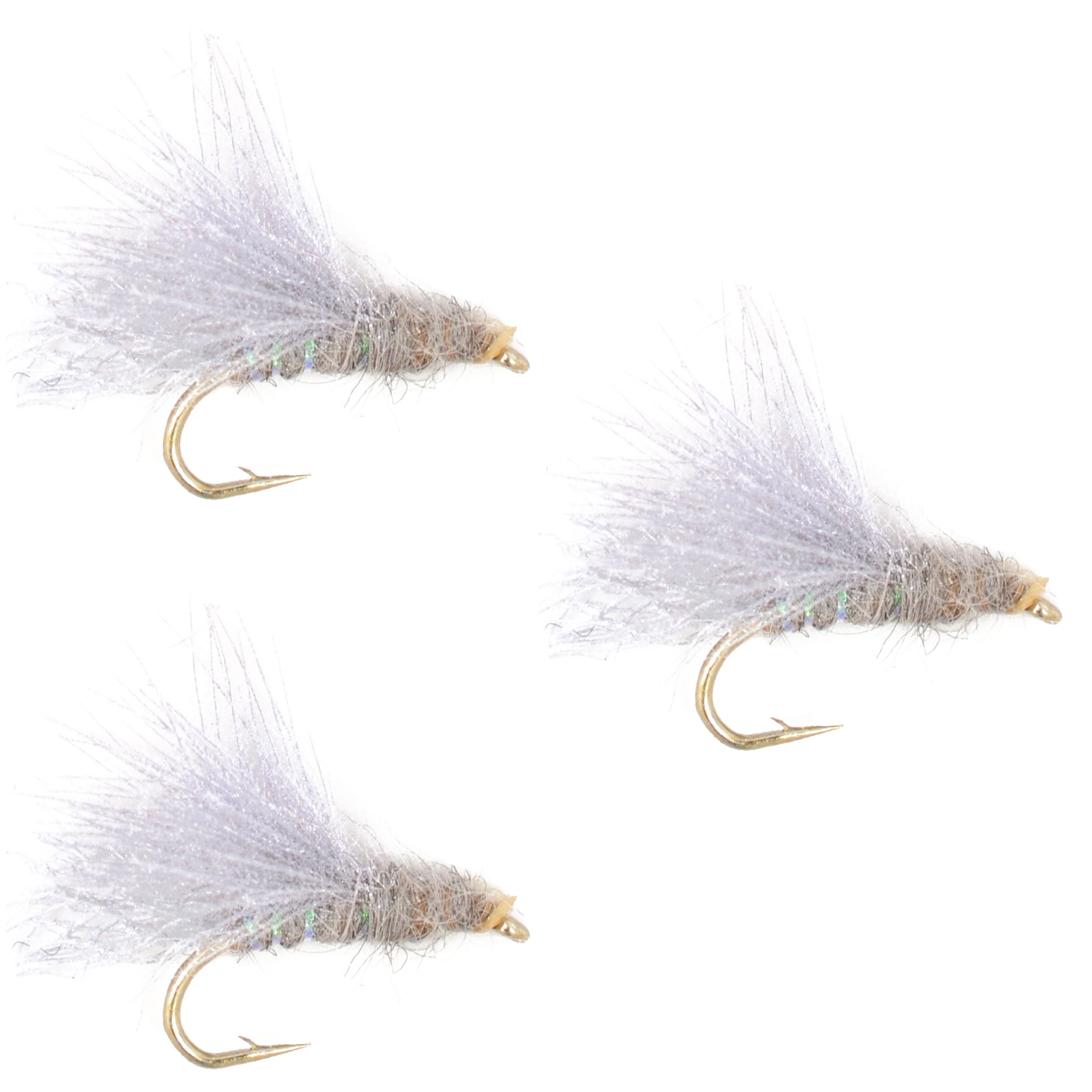 3 Pack CDC Baetis Emerger BWO Wet Fly Fishing Flies - Hook Size 18