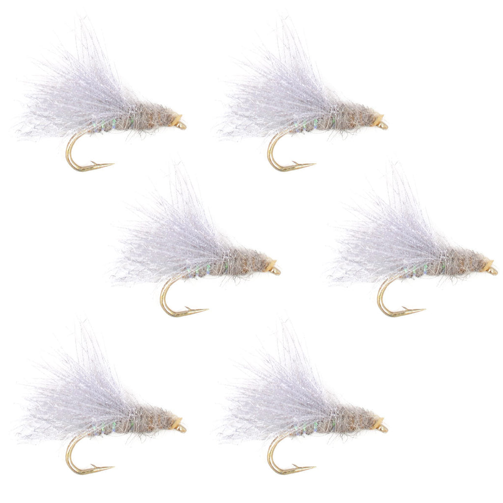 CDC Baetis Emerger BWO Wet Fly Fishing Flies - 6 Flies Hook Size 18