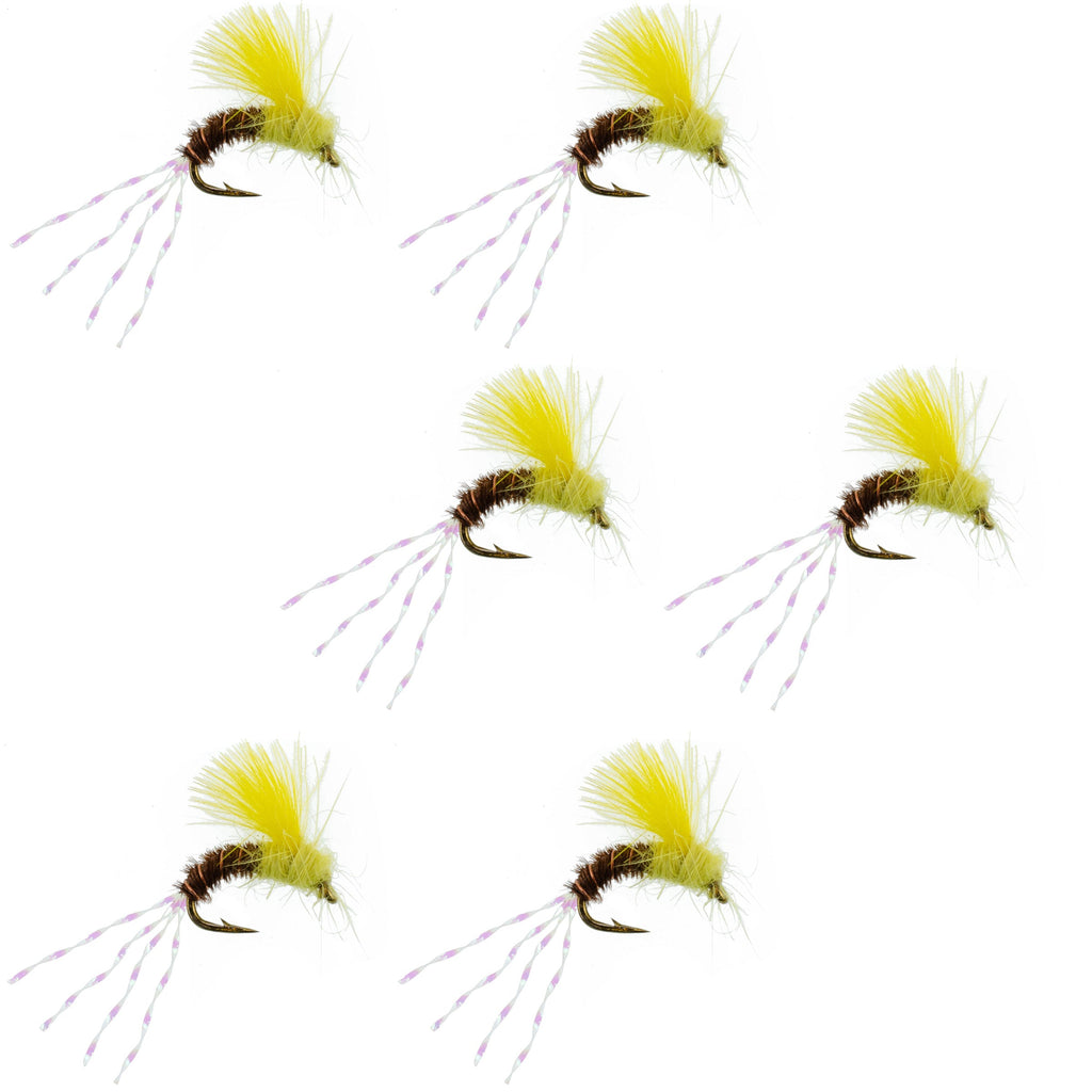 CDC Pale Morning Dun Emerger PMD Wet Fly Fishing Fly - 6 Flies Hook Size 16