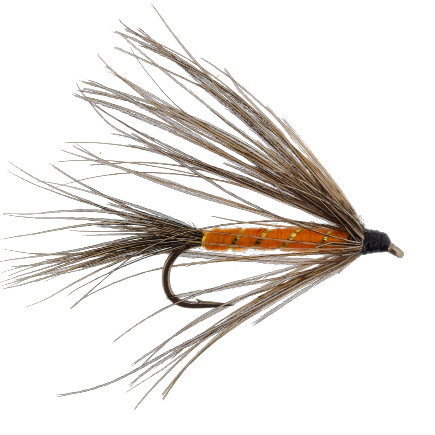 Carey Special Soft Hackle Grouse and Orange Wet Fly - 12 Flies Hook Size 10