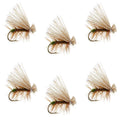 Olive Elk Hair Caddis Classic Trout Dry Fly - Set of 6 Flies Size 12