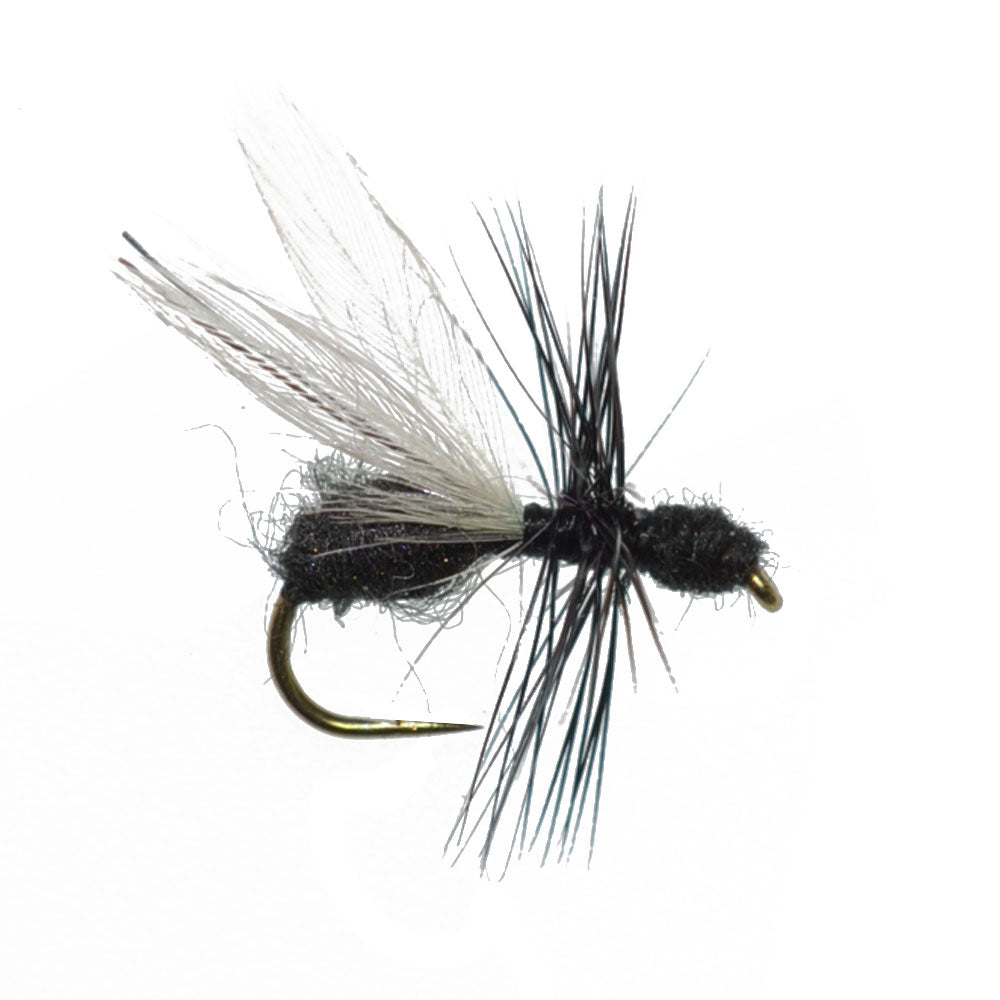 3 Pack Black Fur Flying Ant Terrestrial Trout Dry Fly - Hook Size 16