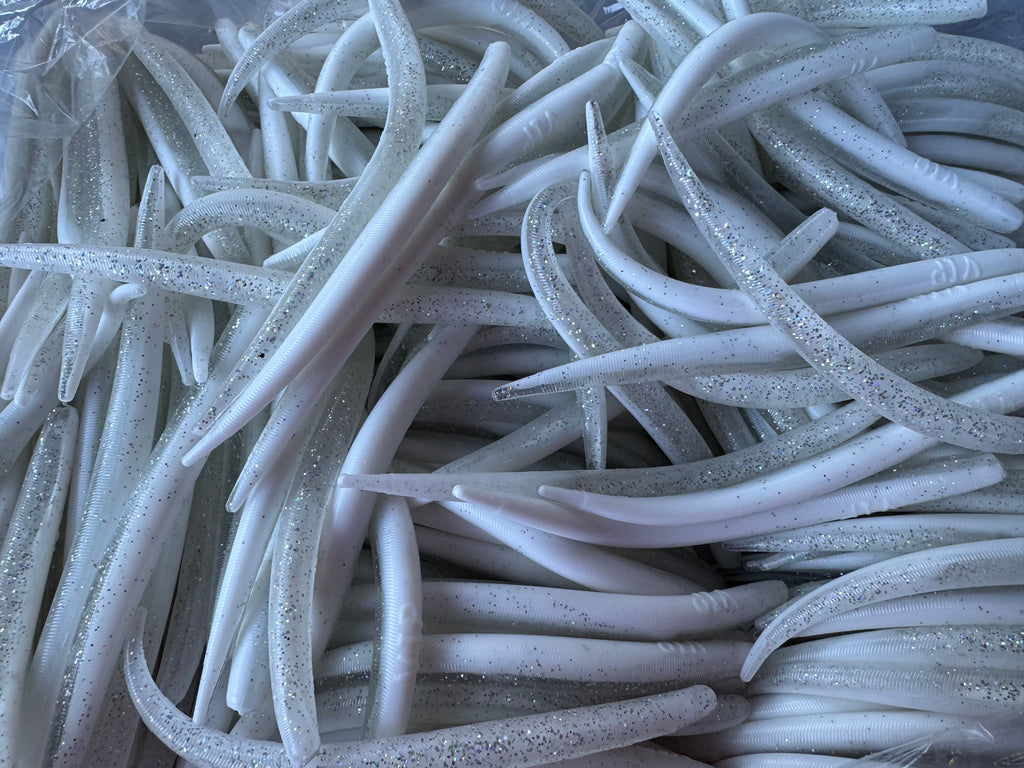 6"  White/Silver Eel  (Single Bait)