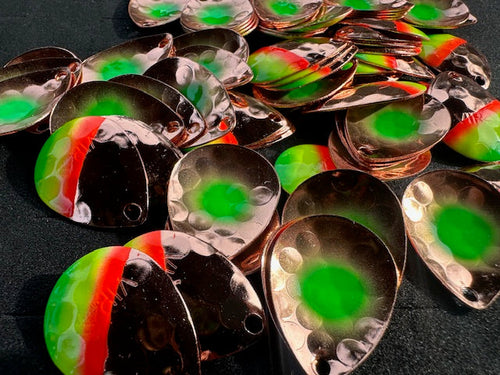 #3.5 Colorado "Green Dot Copper Mex Hat"  Spinner Blade (Single Blade)
