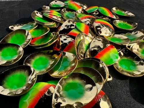 #3.5 Colorado "Green Dot Gold Mex Hat " Spinner Blade (Single Blade)