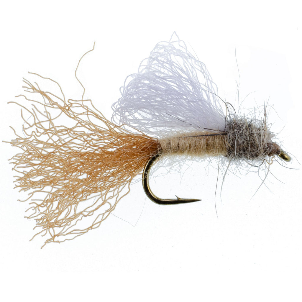 3 Pack Tan Iris Caddis Emerger Caddis  Trout Dry Fly - Hook Size 16