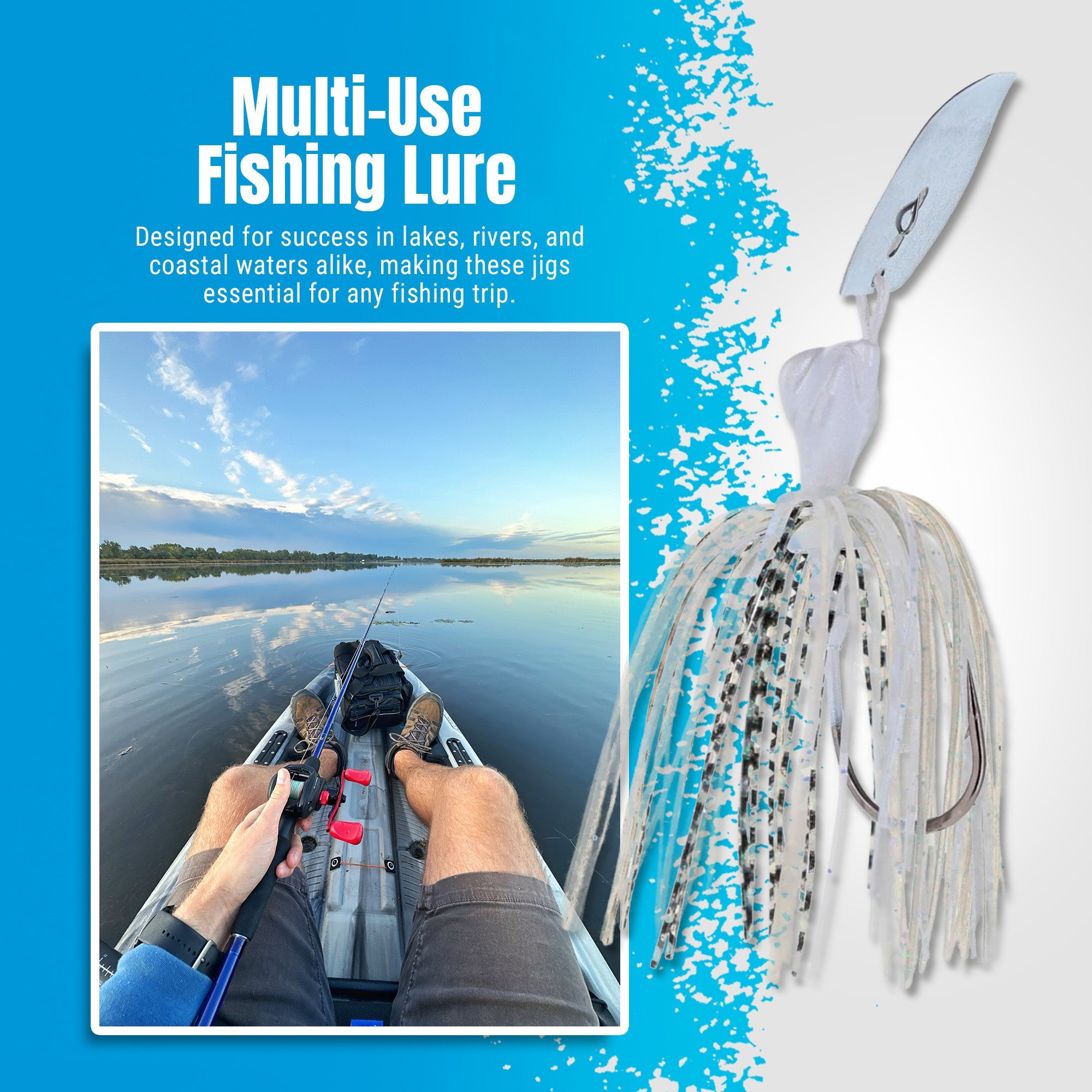 Reaction Tackle Lead Breaker Jigs- 3-Pack; Durable Fishing Jigs for Freshwater & Saltwater - New