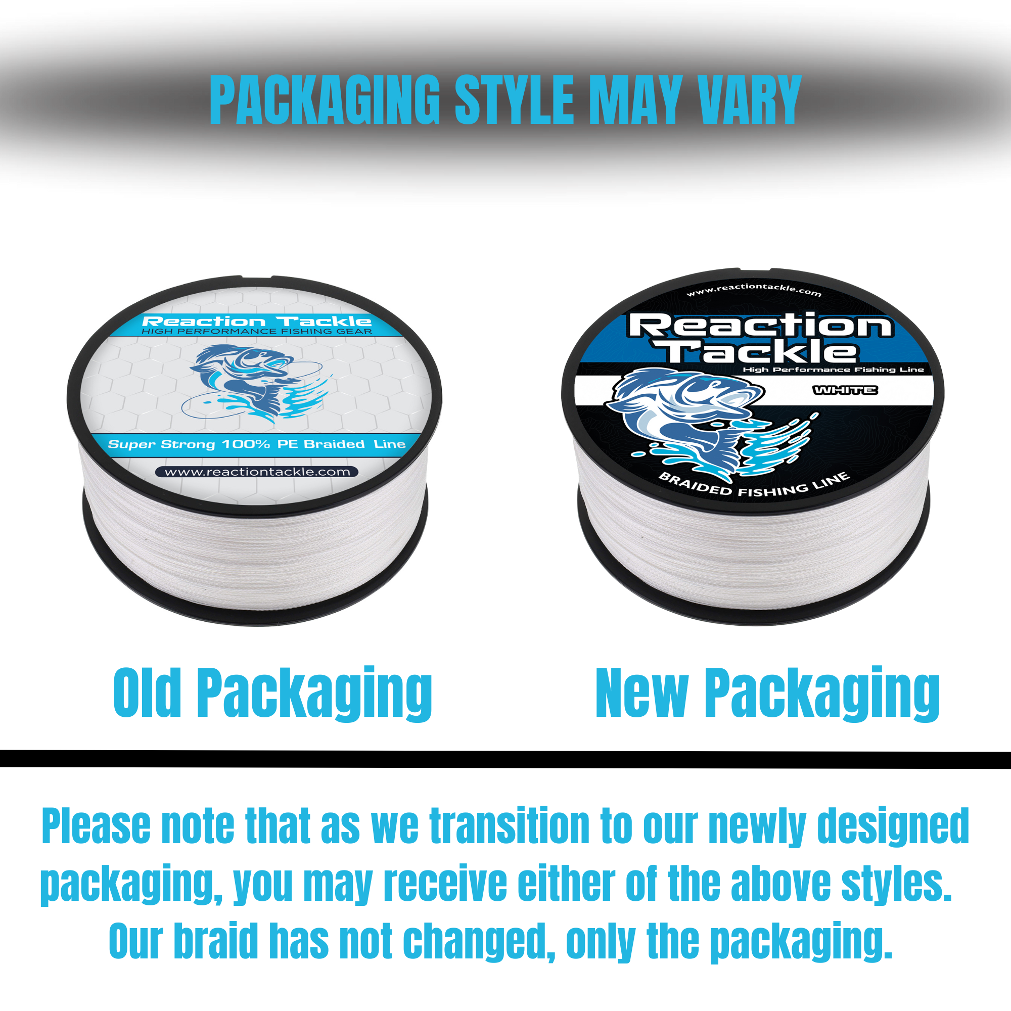 Reaction Tackle Braided Fishing Line - Hi-Vis Orange