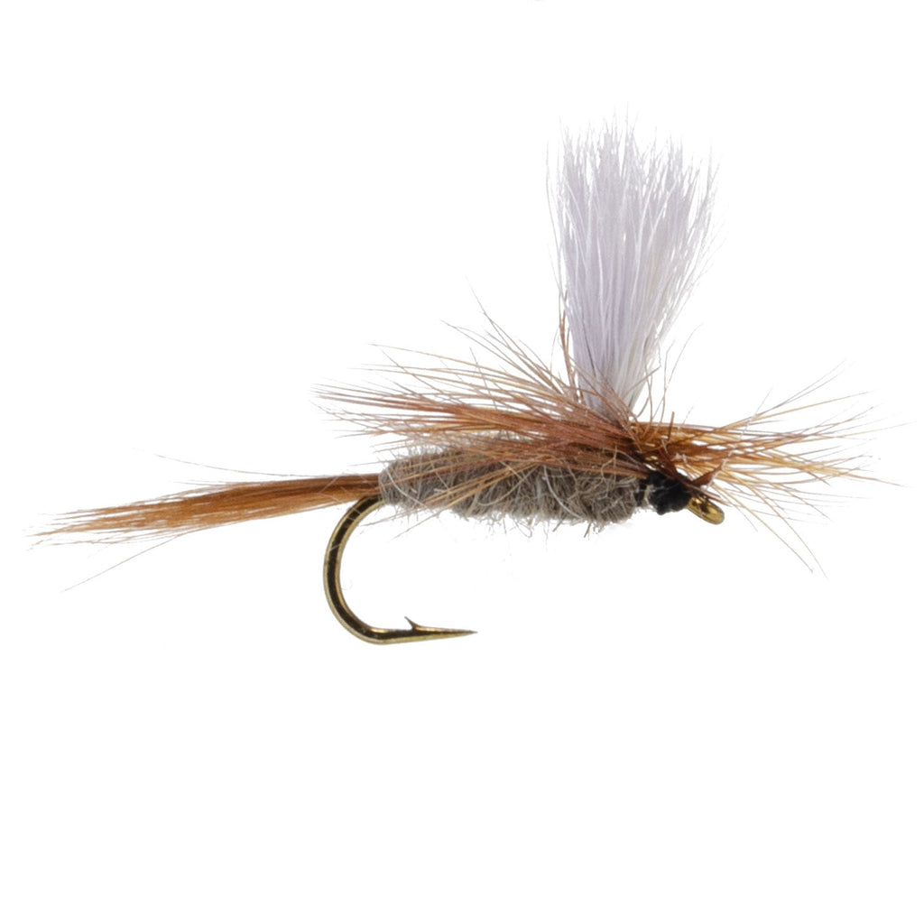 Hares Ear Parachute Classic Dry Fly - 12 Flies Hook Size 14