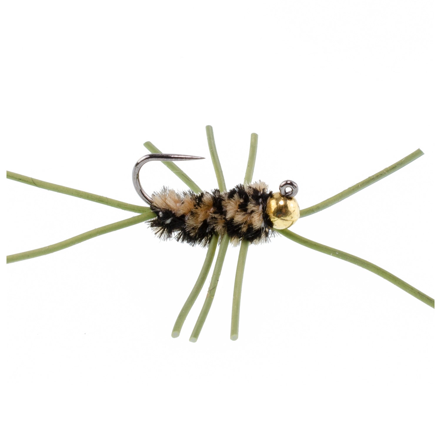 Tungsten Bead Jigged Pat's Rubber Legs Nymph Assortment Fly Fishing Flies - Trout and Bass Wet Fly Pattern - 14 Flies 7 Colors Hook Size 10