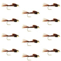 Bead Head Pheasant Tail Nymph 1 Dozen Fly Fishing Flies  Size 16