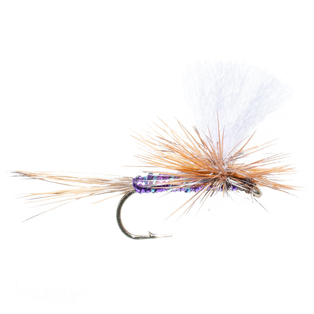 3 Pack Parachute Super Flash Purple Haze Dry Fly - Size 12