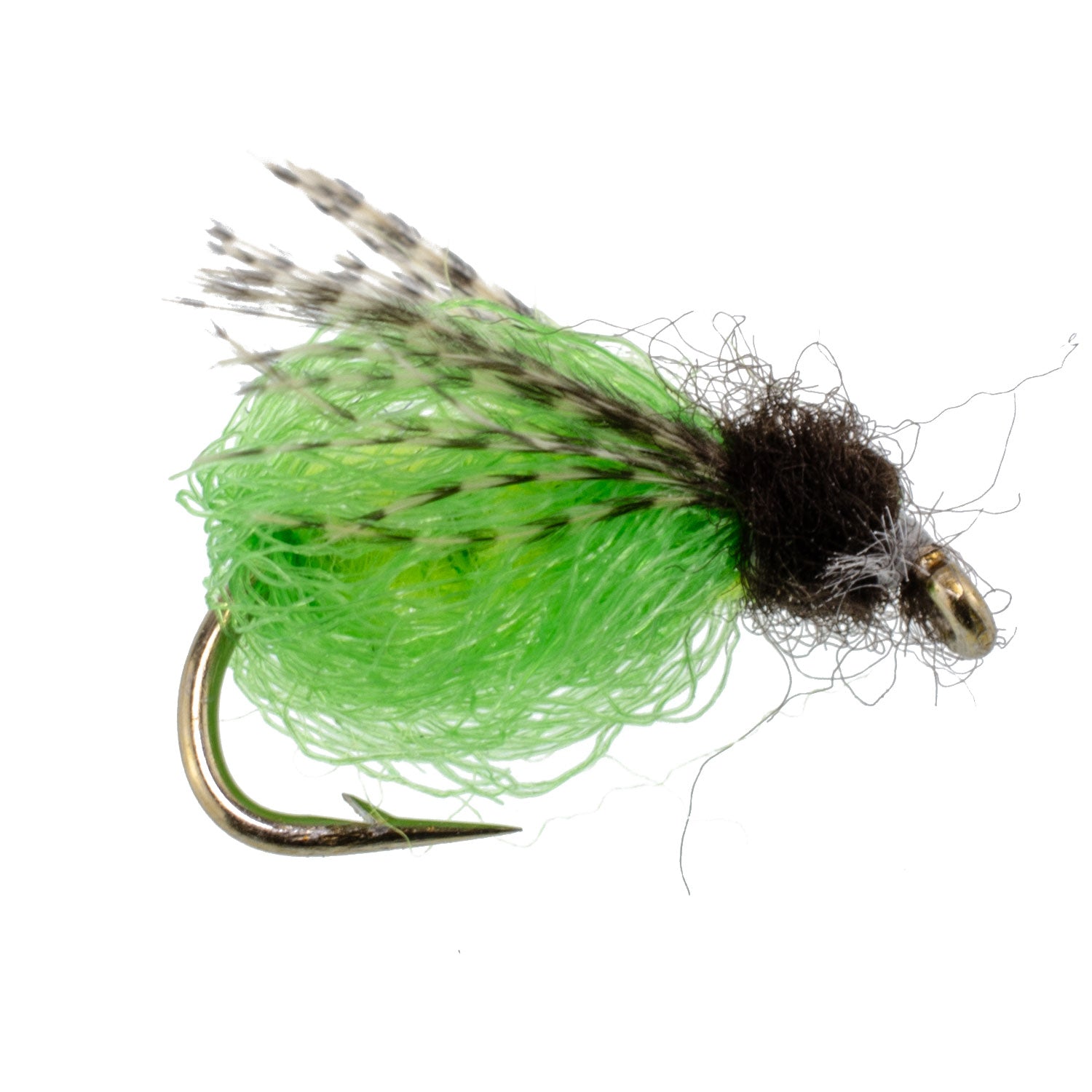 LaFontaine Bright Green Deep Sparkle Caddis Pupa - 1 Dozen Flies Hook Size 14
