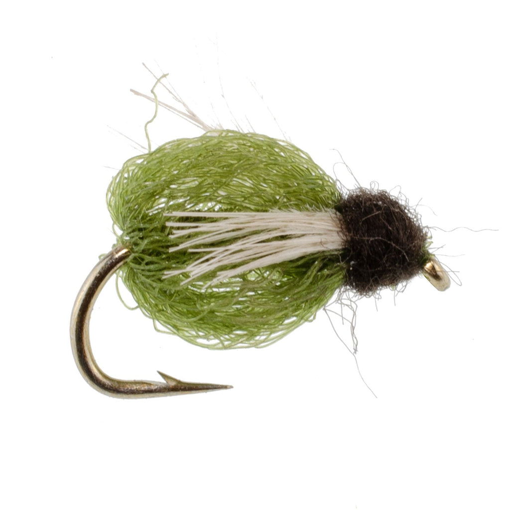 LaFontaine Olive Deep Sparkle Caddis Pupa - 1 Dozen Flies Hook Size 18