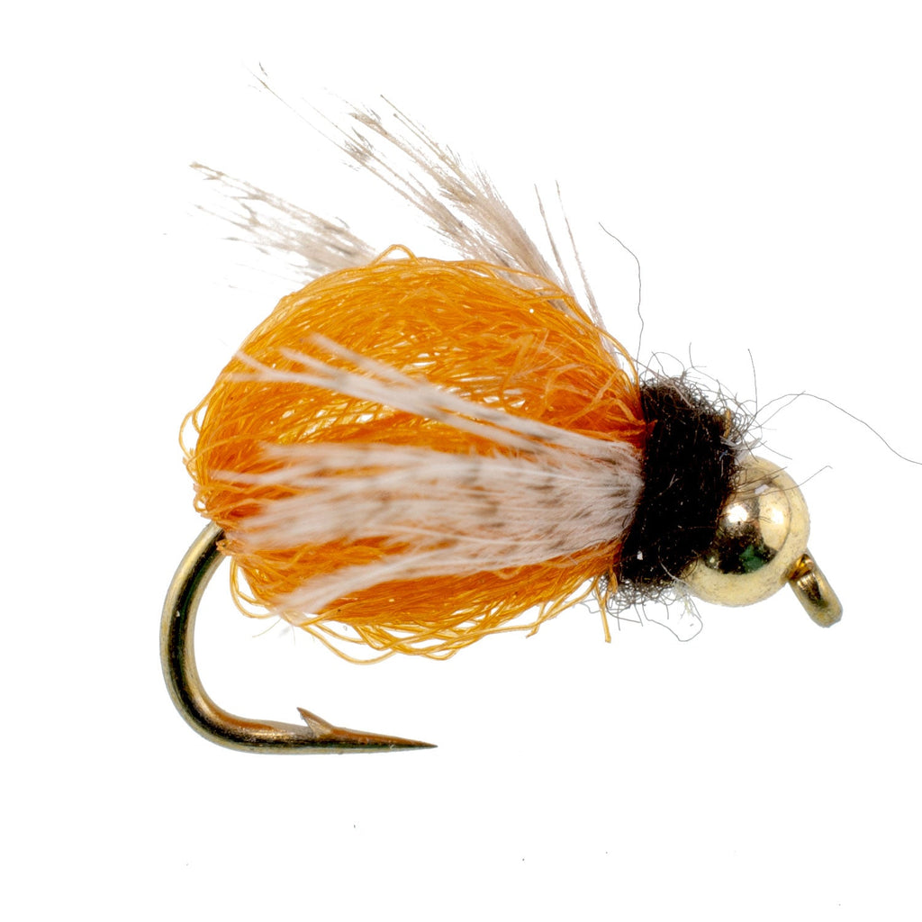 Bead Head LaFontaine Amber Deep Sparkle Caddis Pupa - 1 Dozen Flies Hook Size 14