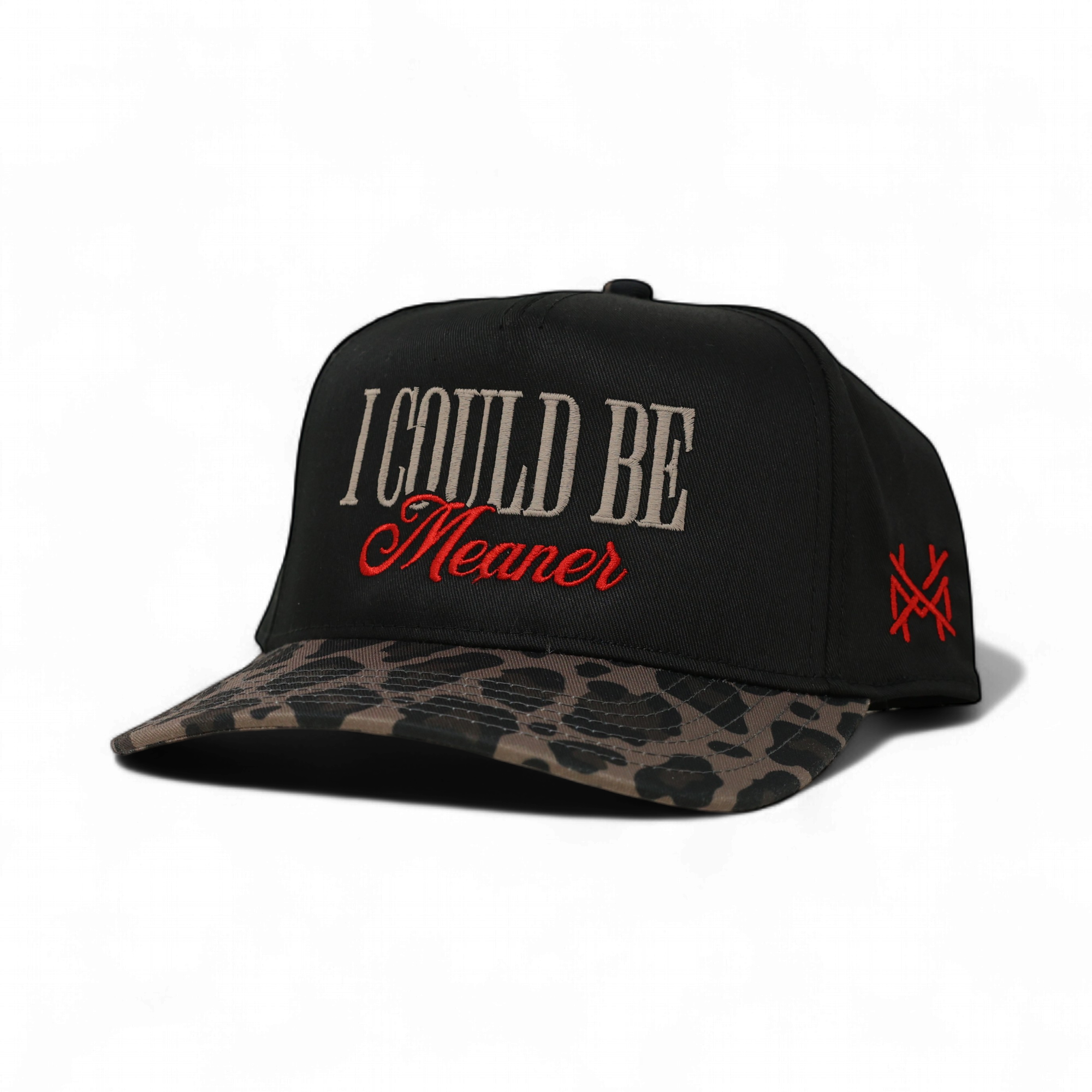 I Could Be Meaner Snapback Hat - Embroidered Statement Cap