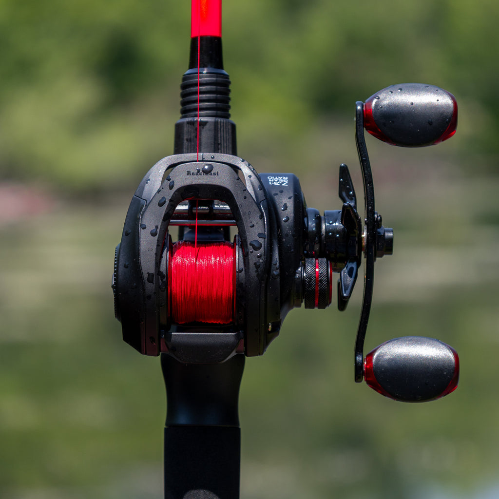 Reaction Tackle Braided Fishing Line - NO FADE Red