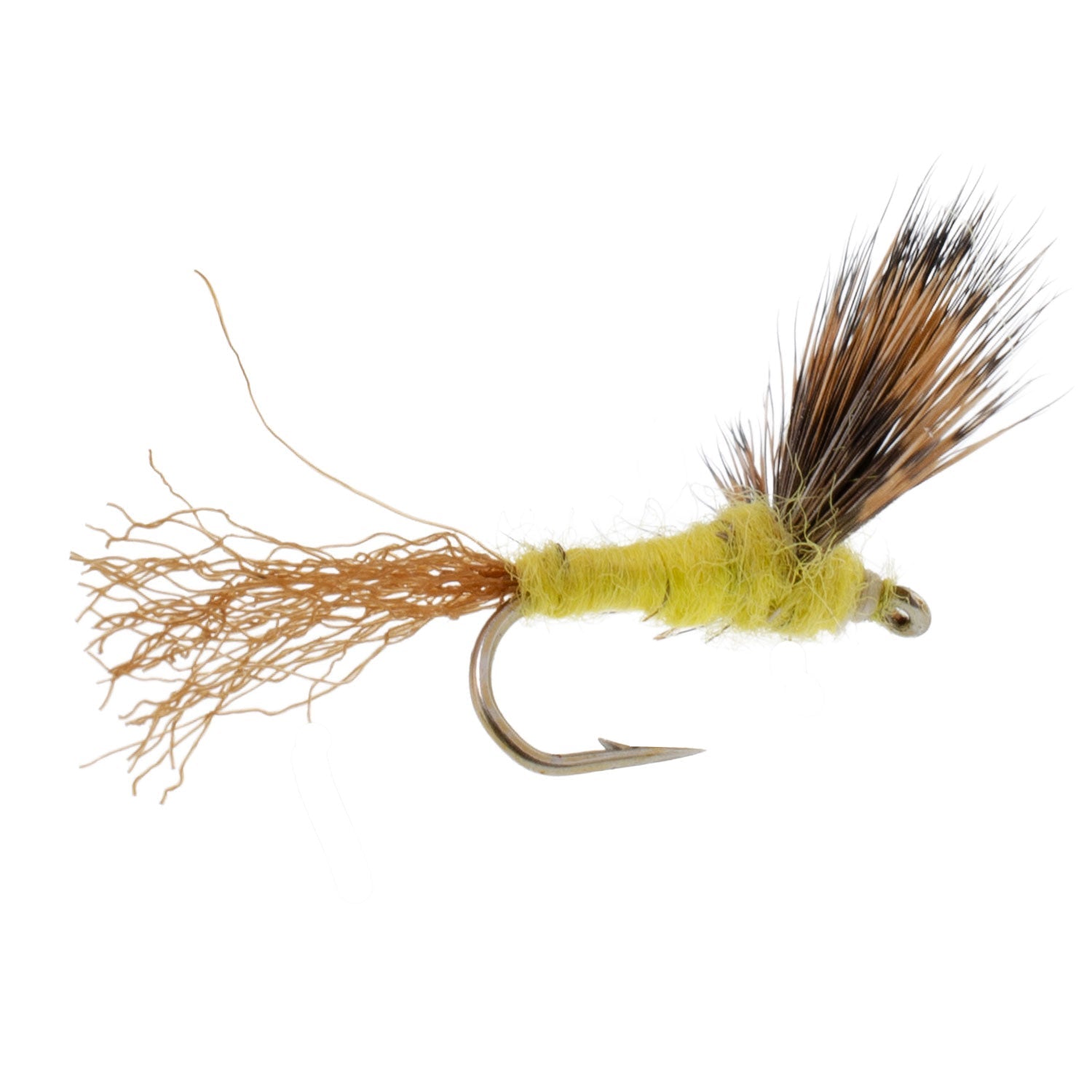 3 Pack Sparkle Dun Pale Morning Dun PMD Yellow Body Mayfly Hook Size 18