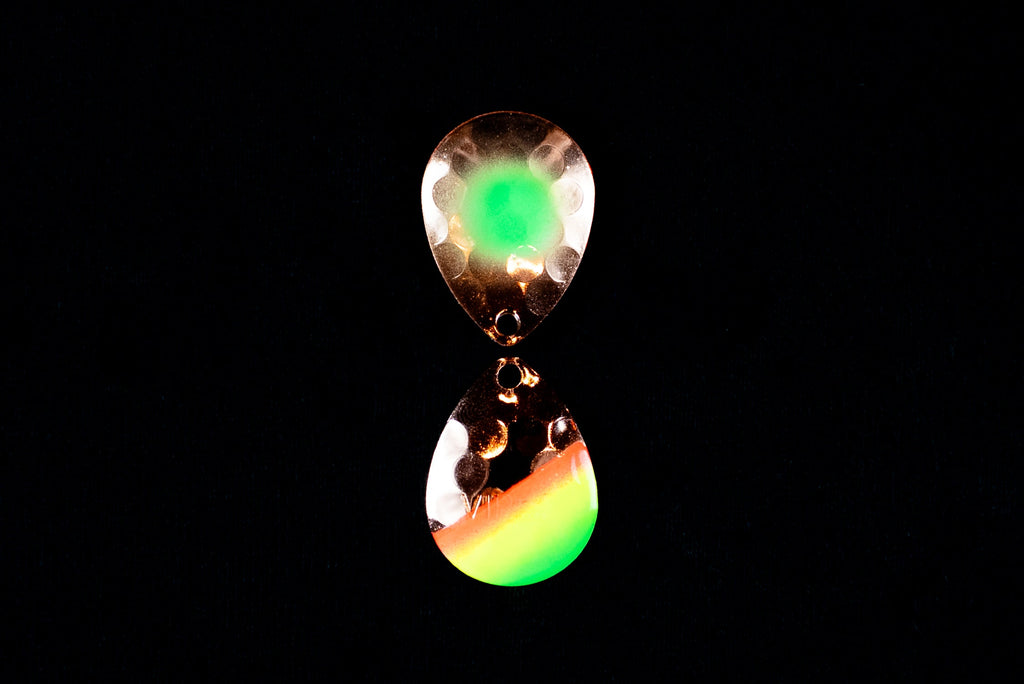 #3.5 Colorado "Green Dot Copper Mex Hat"  Spinner Blade (Single Blade)