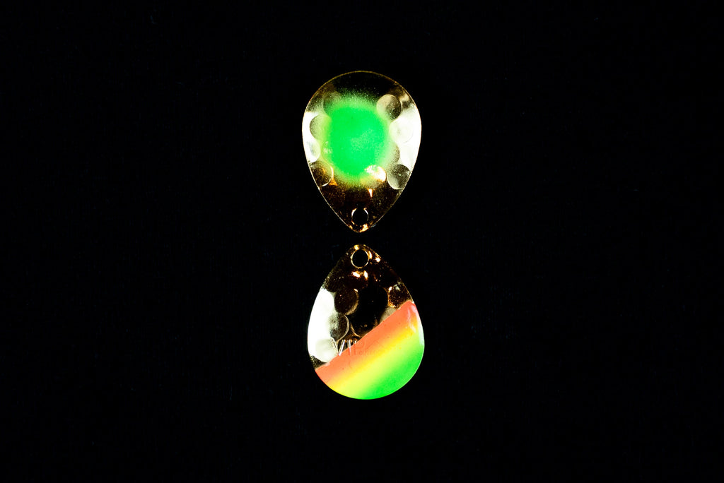 #3.5 Colorado "Green Dot Gold Mex Hat " Spinner Blade (Single Blade)