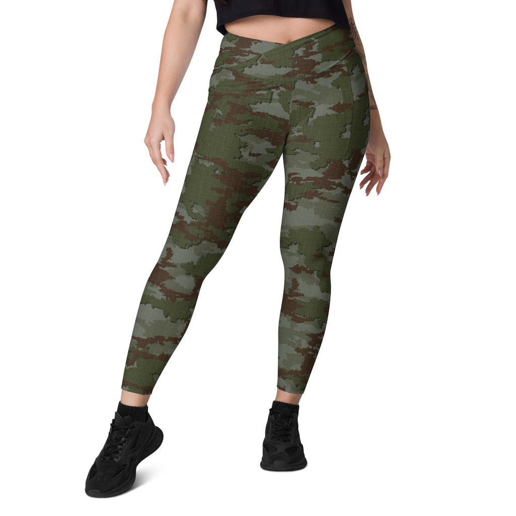 Athleisure Crossover Leggings With Pockets | TerraVerde Camo