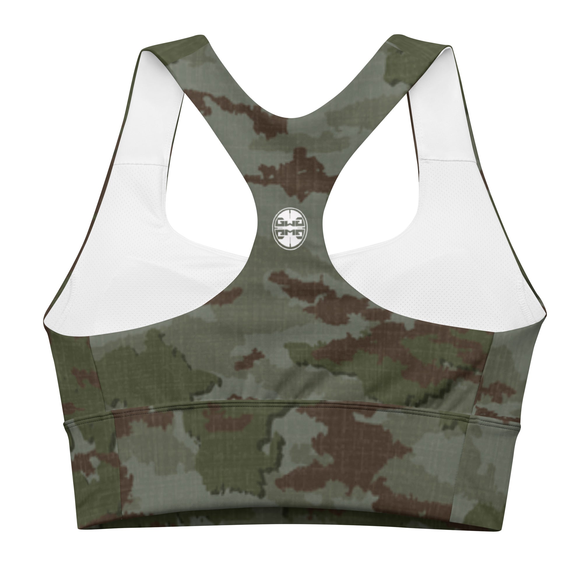 Athleisure Longline Sports Bra | TerraVerde Camo