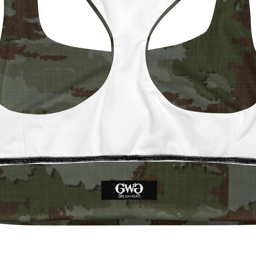Athleisure Longline Sports Bra | TerraVerde Camo