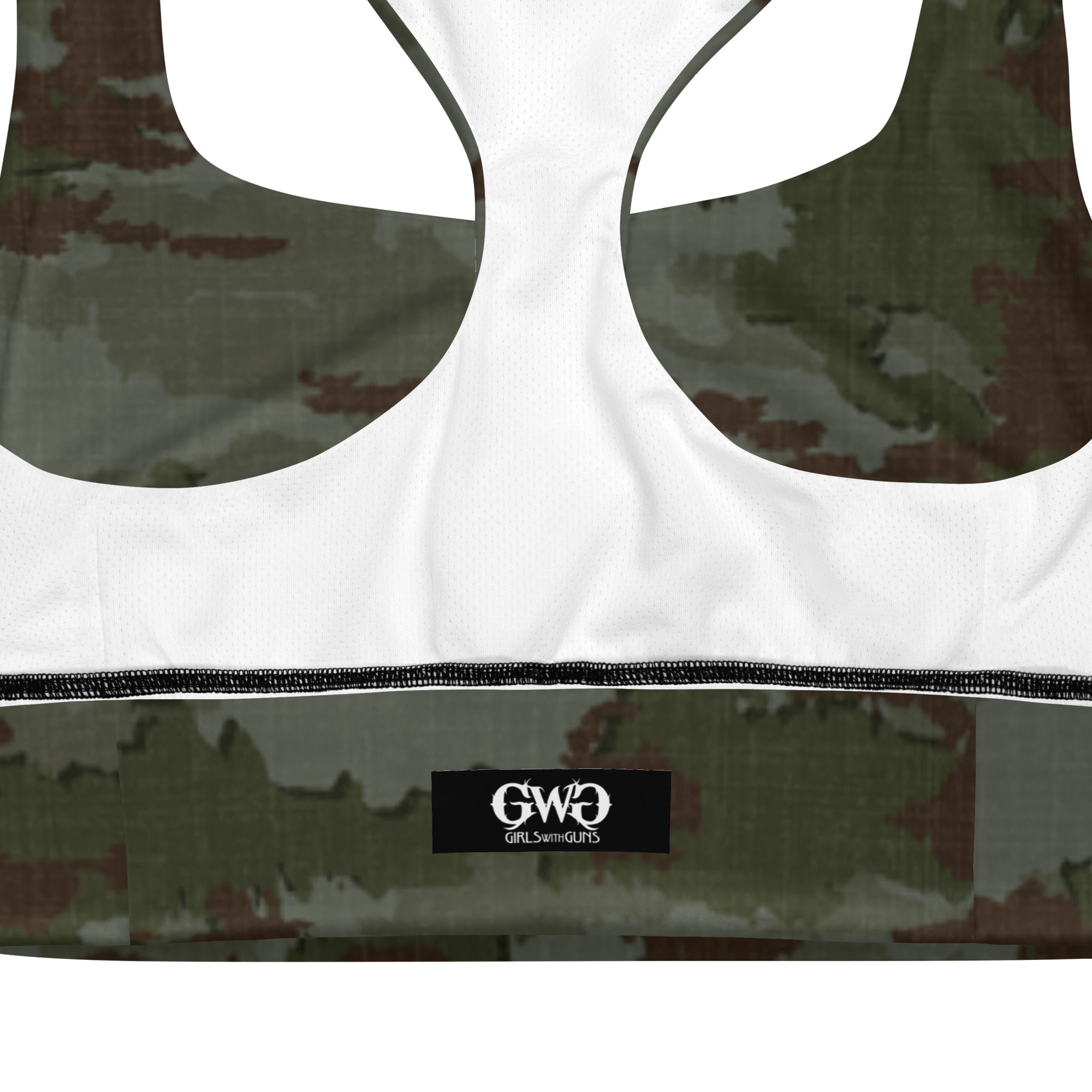 Athleisure Longline Sports Bra | TerraVerde Camo