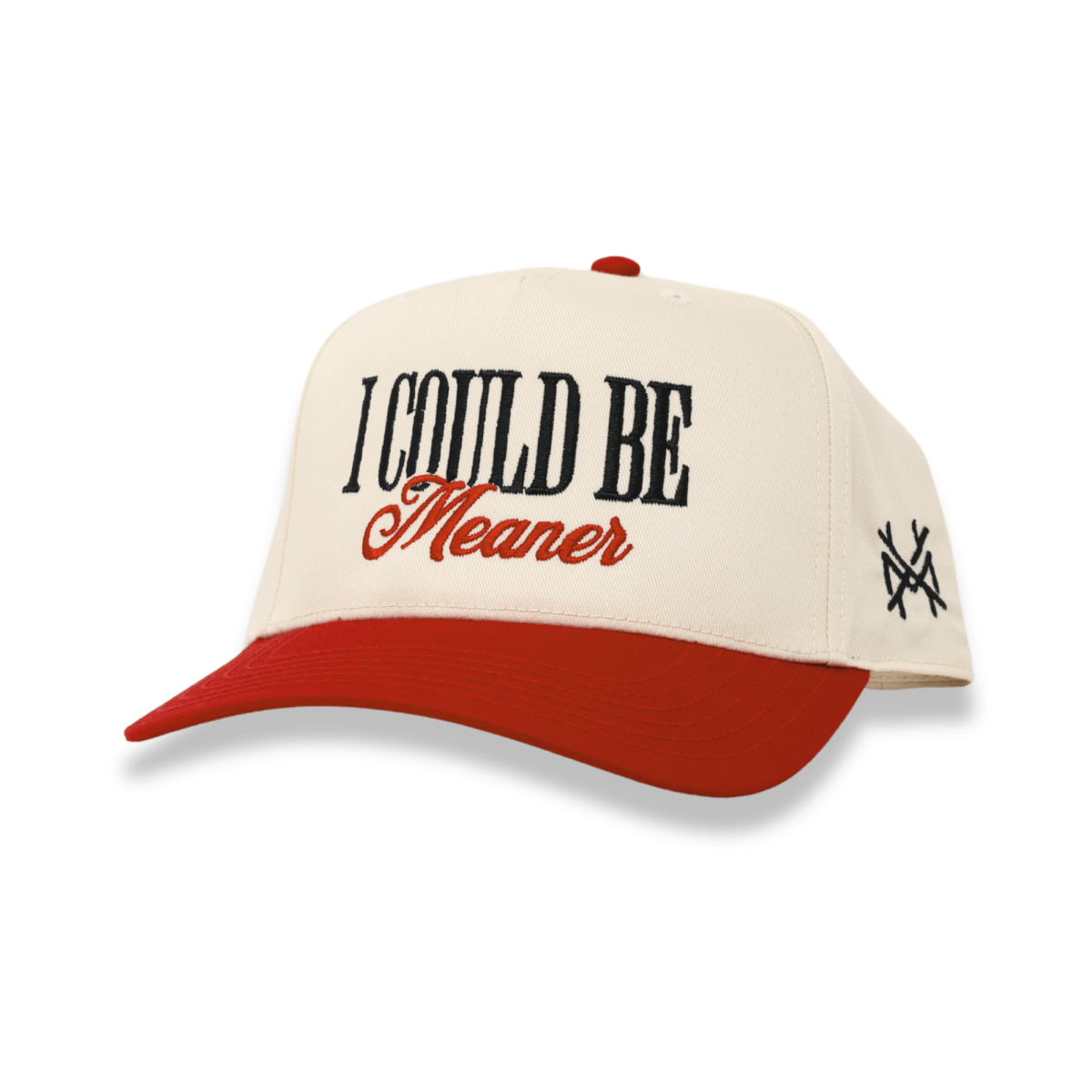 I Could Be Meaner Snapback Hat - Embroidered Statement Cap