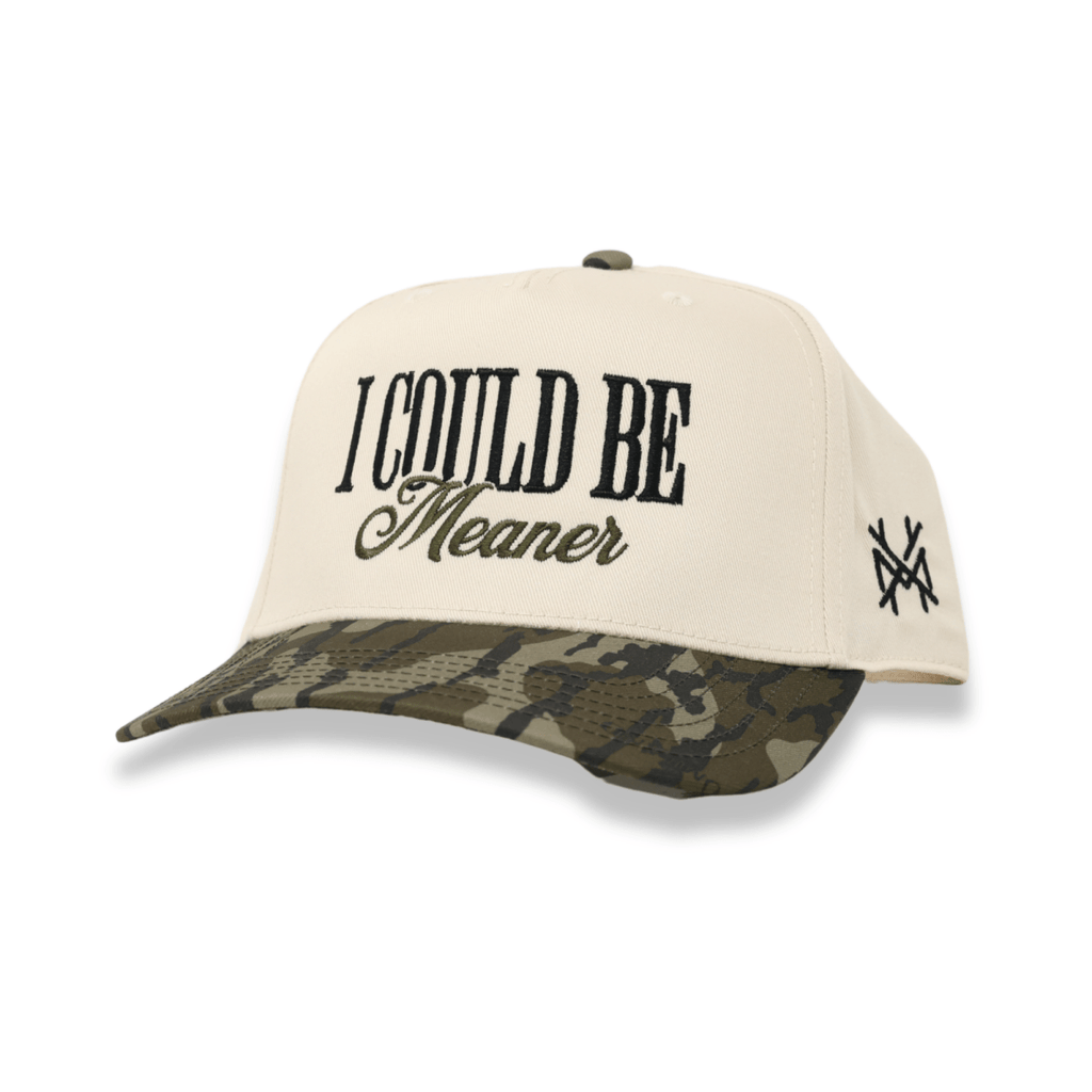 I Could Be Meaner Snapback Hat - Embroidered Statement Cap