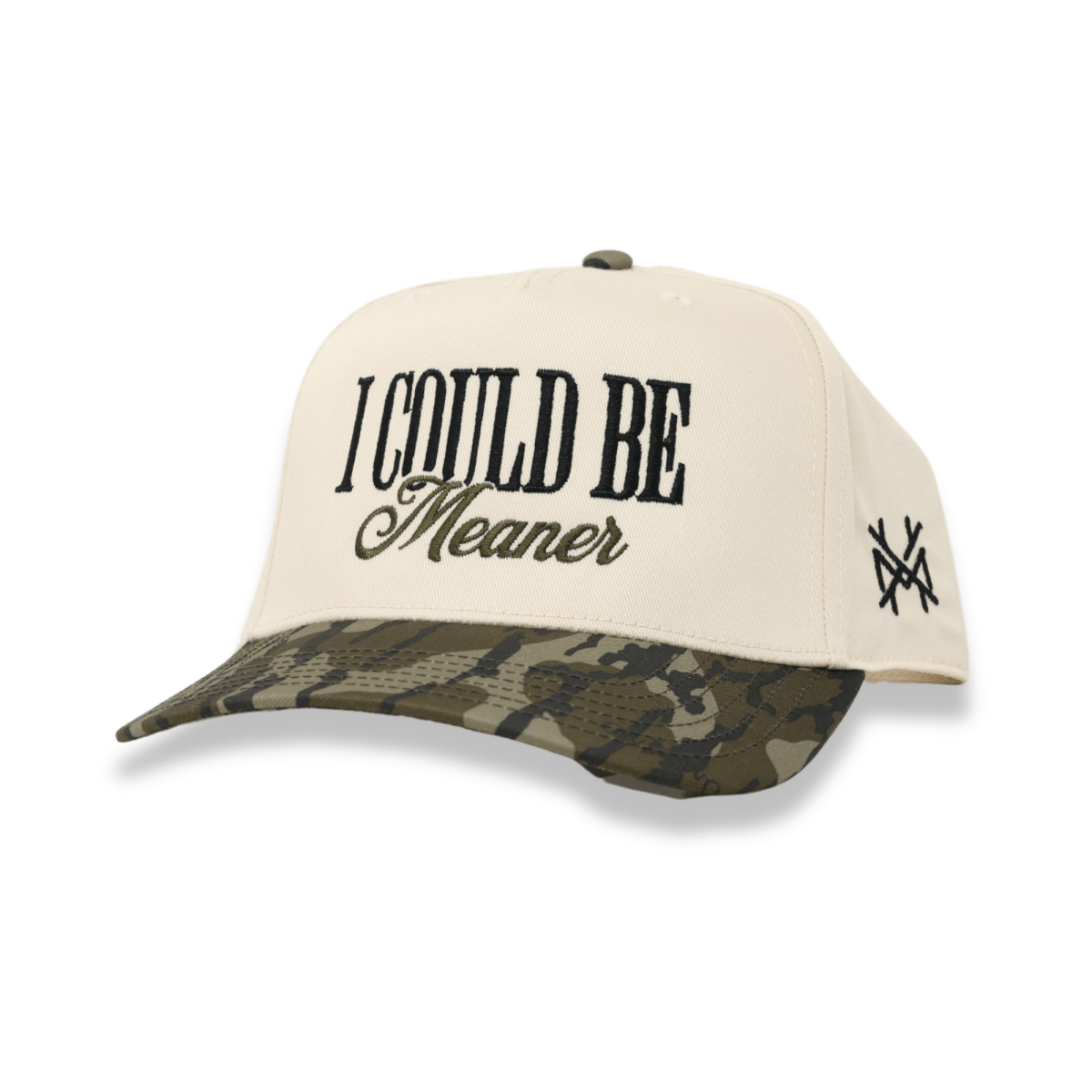 I Could Be Meaner Snapback Hat - Embroidered Statement Cap