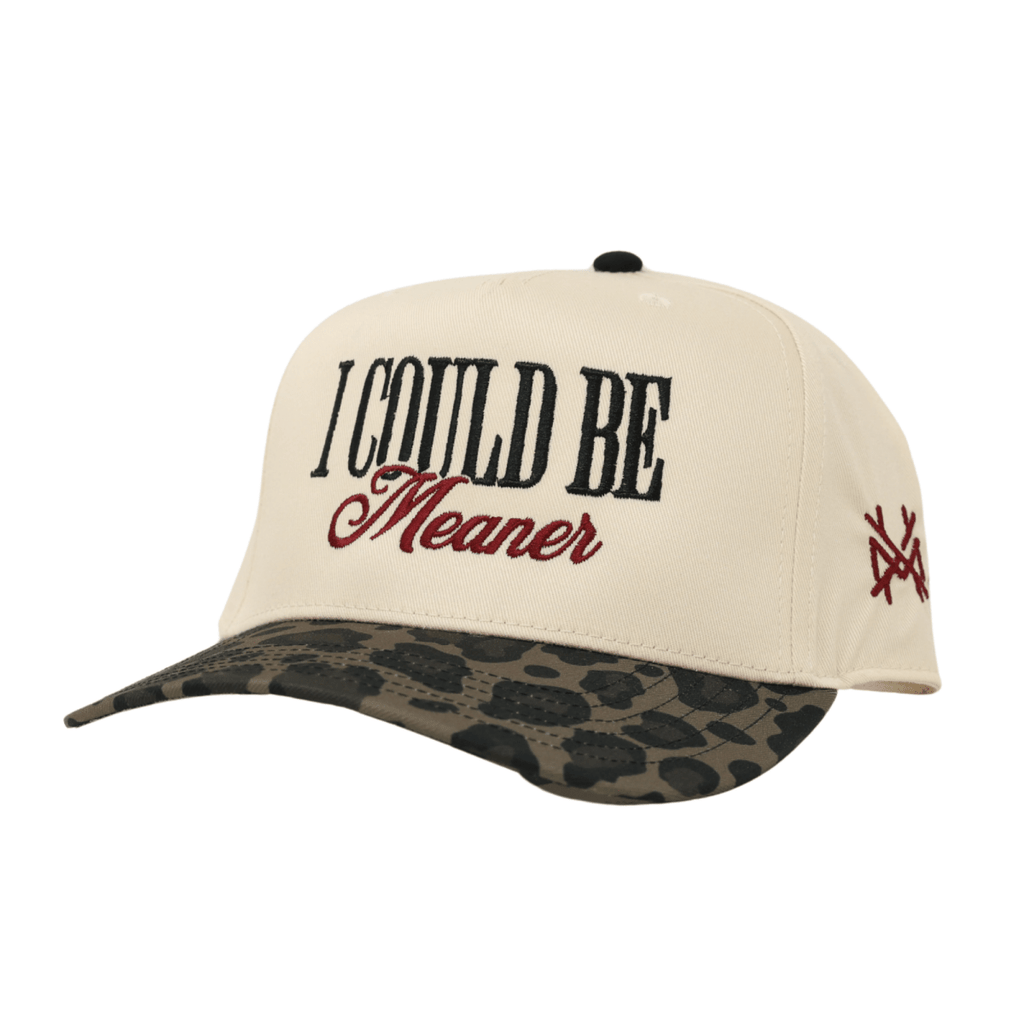 I Could Be Meaner Snapback Hat - Embroidered Statement Cap
