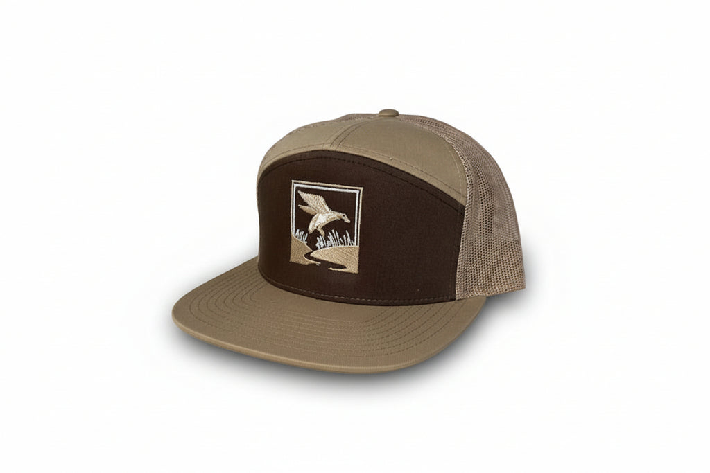 Duck Hunt Brown/Khaki 7 Panel Hat