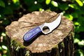 Custom Handmade Skinning Knife - D2 Steel Blade, Exotic Wood Handle