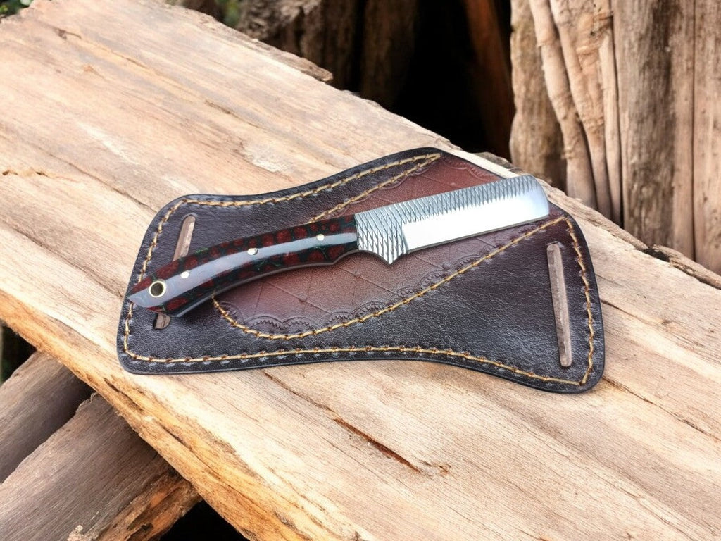 Custom Handmade Bull Cutter Knife – 8" Rasp Tool Steel