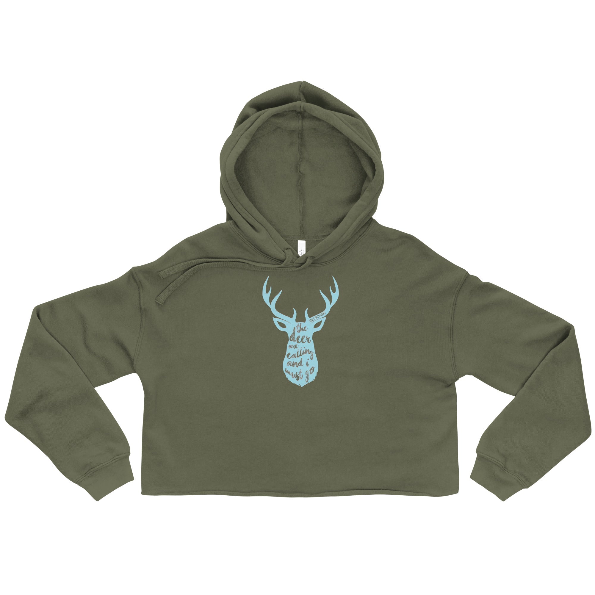 The Deer Are Calling Crop Hoodie